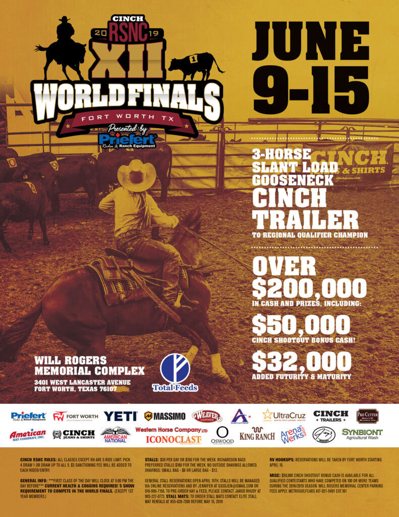 Cinch RSNC WORLD FINALS – Fort Worth, Texas