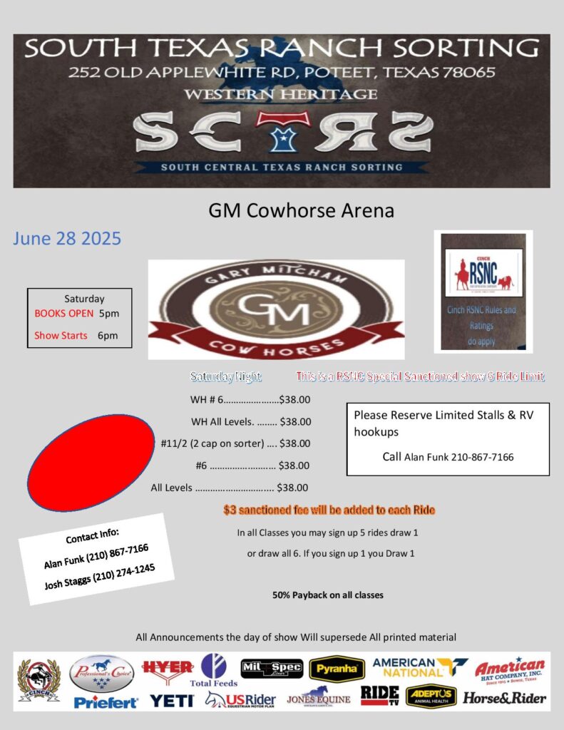 GM Cowhorse Arena – Poteet, TX