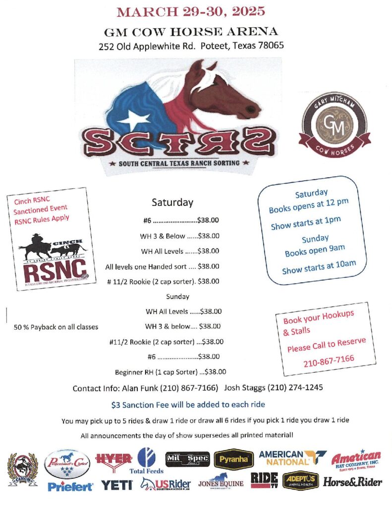 GM Cowhorse Arena – Poteet, TX