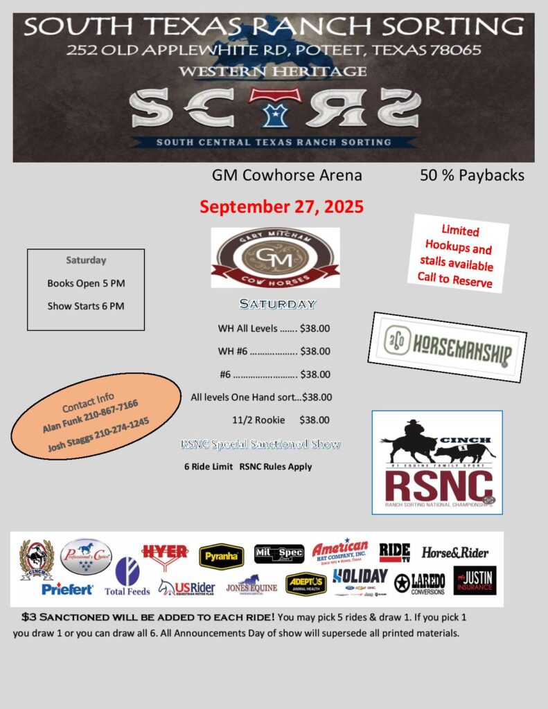GM Cowhorse Arena – Poteet, TX