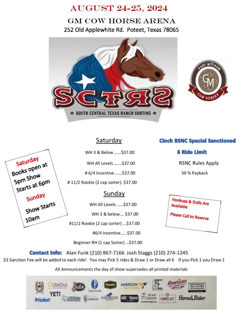 GM Cowhorse Arena – Poteet, TX