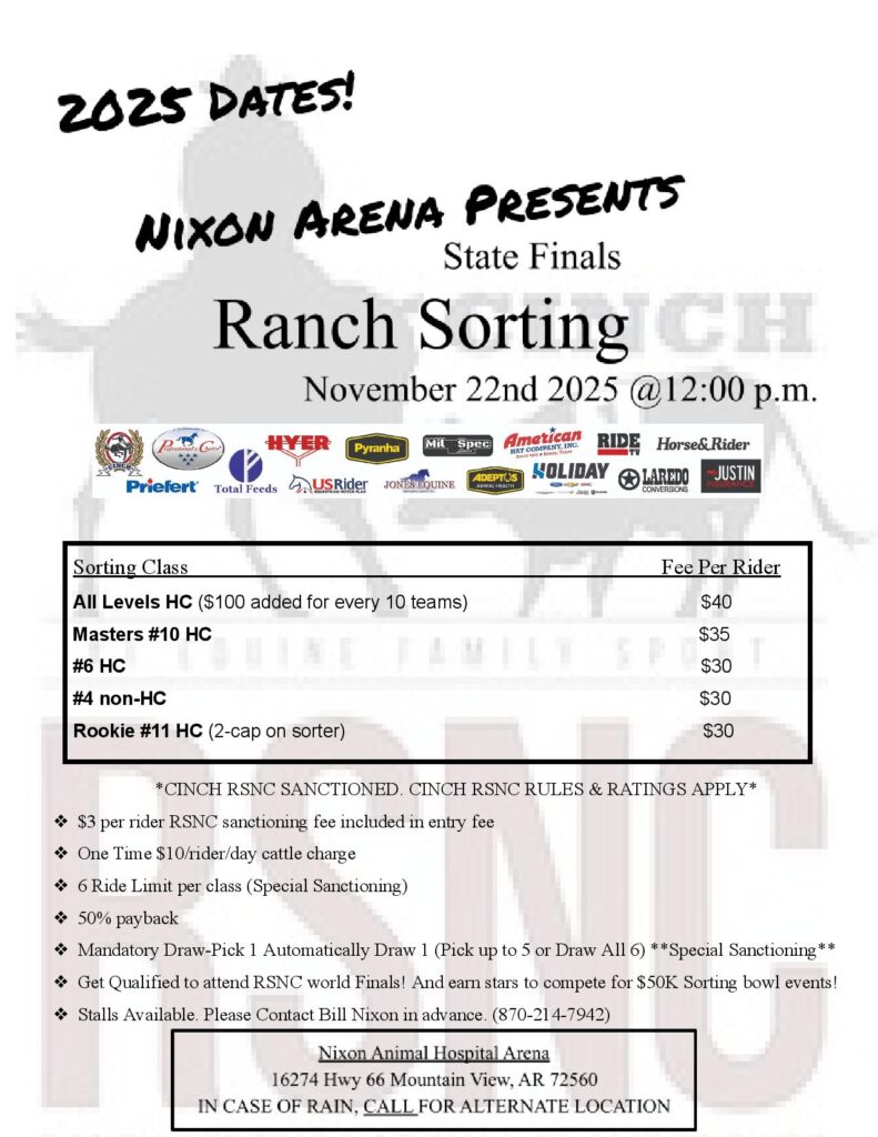 AR State Finals – Nixon Animal Hospital Arena – Mountain View, AR