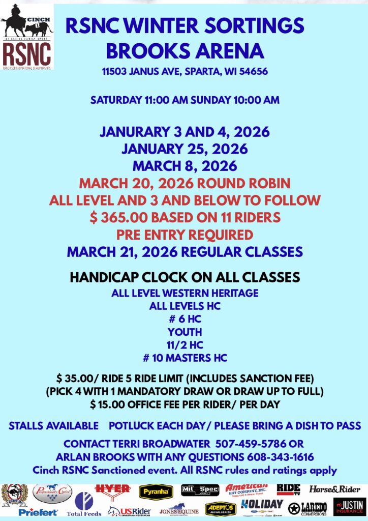 Sparta, WI – Brooks Arena RSNC Winter Sorting Series