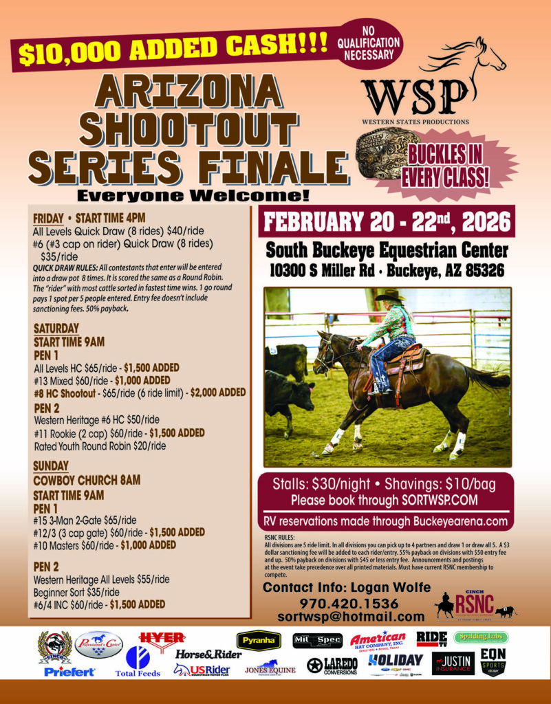 Buckeye, AZ – WSP Arizona Shootout Series Finale – $10,000 Added Cash