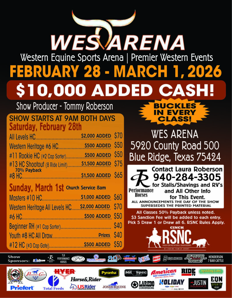 Blue Ridge, TX – Wes Arena