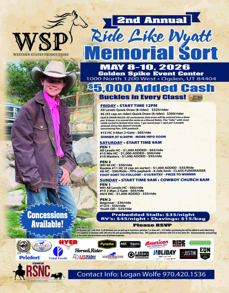 Ogden, UT – 2nd Annual Wyatt Rasmussen Memorial Sort