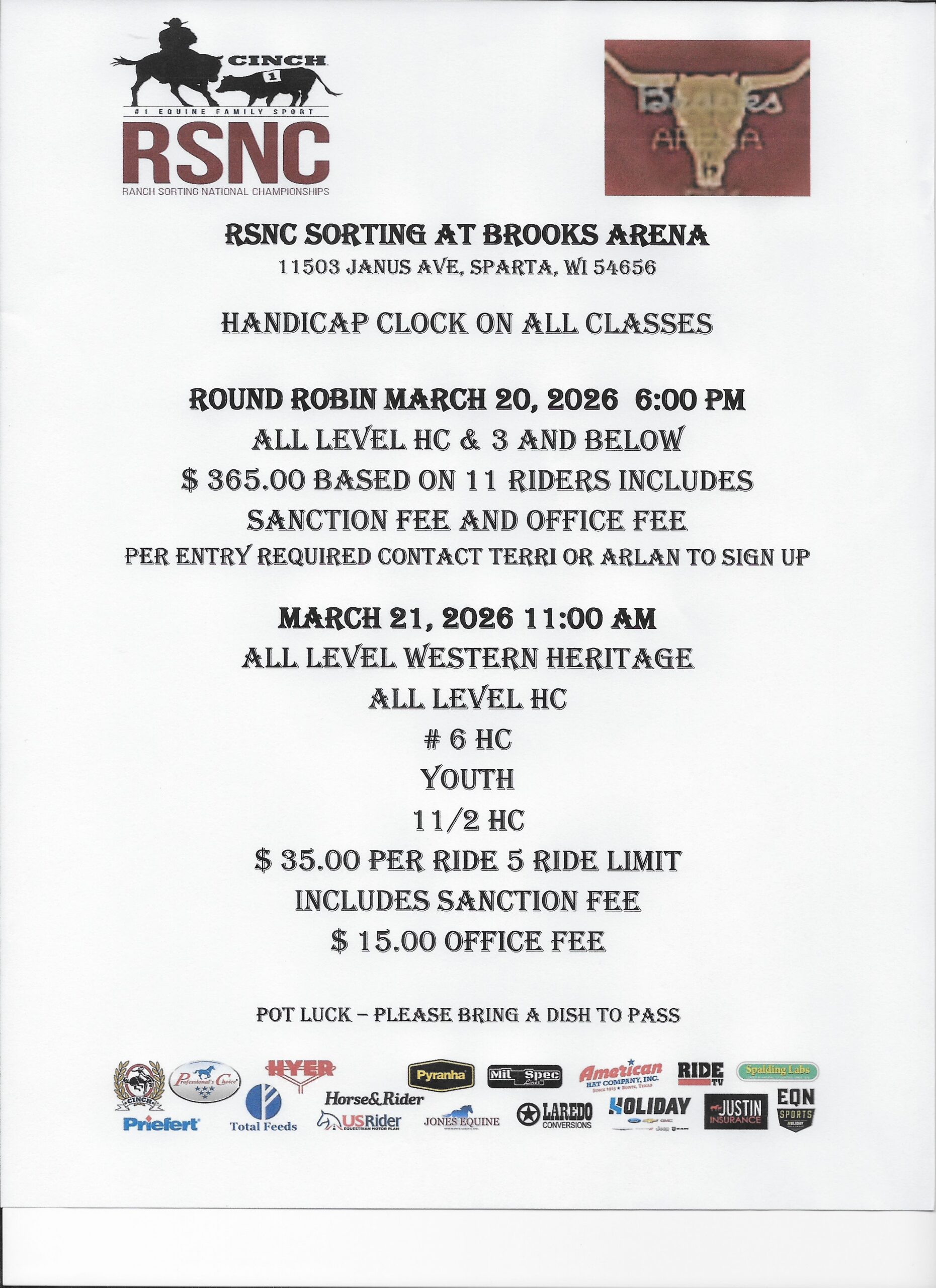 RSNC MARCH 20-21, 2026 Sparta