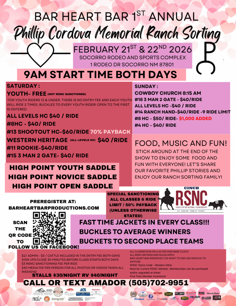 Socorro, NM – Bar Heart Bar 1st Annual Phillip Cordova Memorial