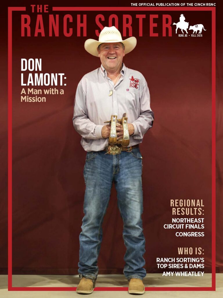 Don Lamont on the cover of the Fall 2025 issue of The Ranch Sorter online magazine