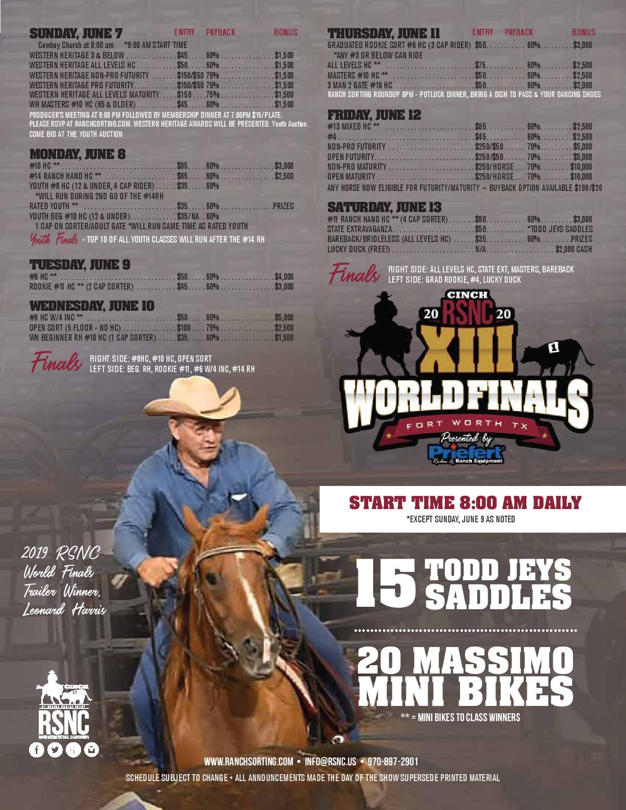 Cinch RSNC WORLD FINALS Fort Worth, Texas